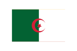 阿尔及利亚国旗矩形矢量插图