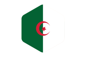 阿尔及利亚国旗圆形六边形