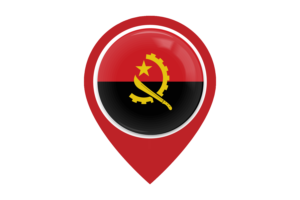 安哥拉国旗地图图钉图标