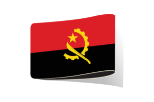 安哥拉国旗插图剪贴画