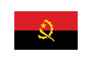 安哥拉国旗矩形矢量插图
