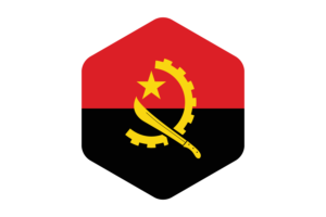 安哥拉国旗圆形六边形