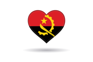 安哥拉旗帜心形