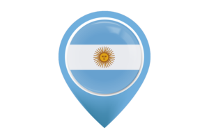 阿根廷国旗地图图钉图标