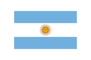 阿根廷国旗三角形矢量插图