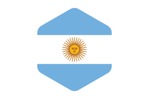 阿根廷国旗圆形六边形
