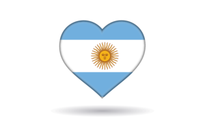 阿根廷旗帜心形