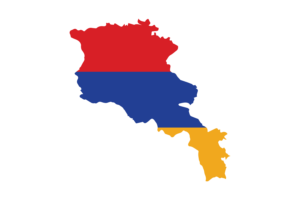 亚美尼亚地图与国旗