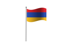 挥舞着亚美尼亚国旗
