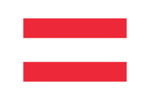 奥地利国旗三角形矢量插图