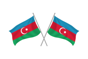 阿塞拜疆挥舞友谊旗帜