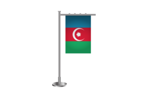 3d 阿塞拜疆站立旗帜