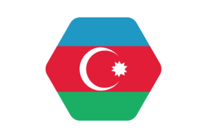 阿塞拜疆国旗矢量插图