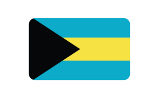 巴哈马国旗三角形圆形