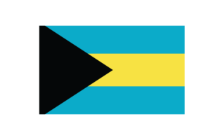 巴哈马国旗三角形矢量插图