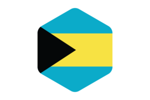 巴哈马国旗圆形六边形