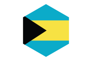 巴哈马国旗六边形
