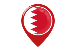 巴林国旗地图图钉图标