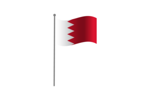 挥舞着巴林国旗
