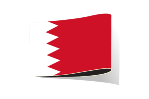 巴林国旗插图剪贴画