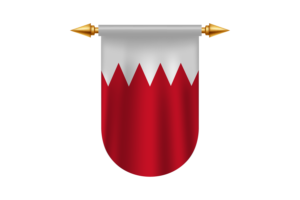 巴林国旗标志矢量图像