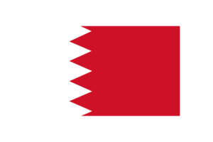 巴林国旗三角形矢量插图