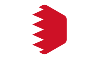 巴林国旗圆形六边形