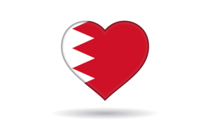 巴林旗帜心形