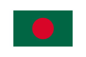 孟加拉国国旗三角形矢量插图