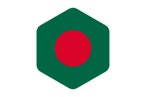 孟加拉国国旗圆形六边形