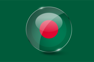 孟加拉国国旗光泽圆形按钮