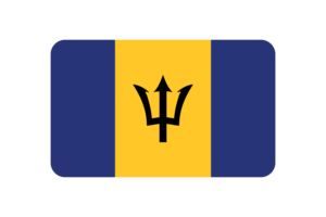 巴巴多斯国旗三角形圆形