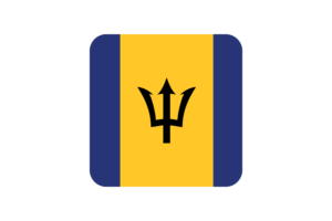 巴巴多斯国旗方形圆形