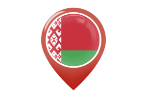 白俄罗斯国旗地图图钉图标