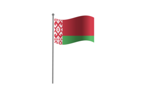 挥舞着白俄罗斯国旗