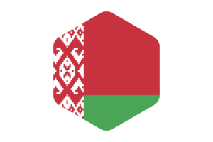 白俄罗斯国旗圆形六边形
