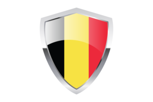 比利时国旗与尖三角形盾牌