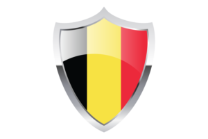 比利时国旗与中世纪加热器盾牌