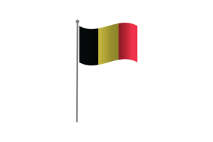 挥舞着比利时国旗