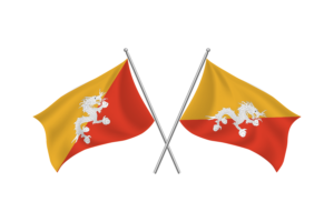 不丹挥舞友谊旗帜