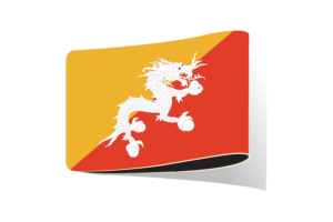 不丹国旗插图剪贴画