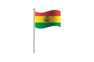 挥舞着玻利维亚国旗