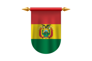 玻利维亚国旗徽章矢量图像