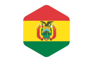 玻利维亚国旗圆形六边形