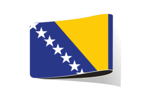 波斯尼亚和黑塞哥维那国旗插图剪贴画