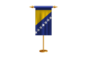 波斯尼亚和黑塞哥维那礼仪旗帜矢量免费