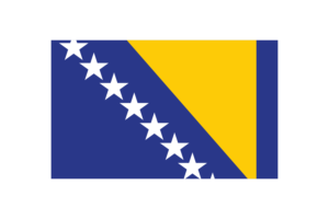 波斯尼亚和黑塞哥维那国旗三角形矢量插图