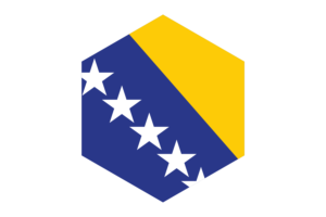 波斯尼亚和黑塞哥维那国旗六边形
