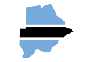 博茨瓦纳地图与国旗