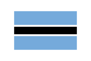 博茨瓦纳国旗三角形矢量插图